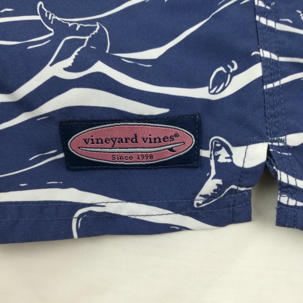 Vineyard Vines All Over Whale Print Lined Swim Trunks Shorts - Picture 3 of 7